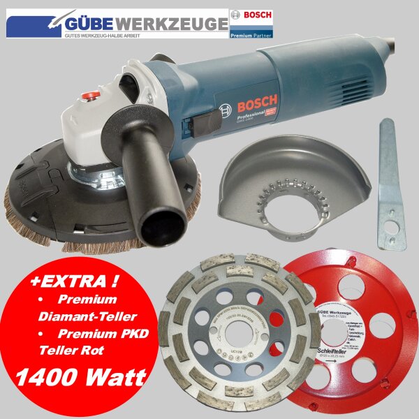 Betonschleifer/Sanierfräse/ Putzfräse/Bosch Winkelschleifer Set 1400W- 125 mm