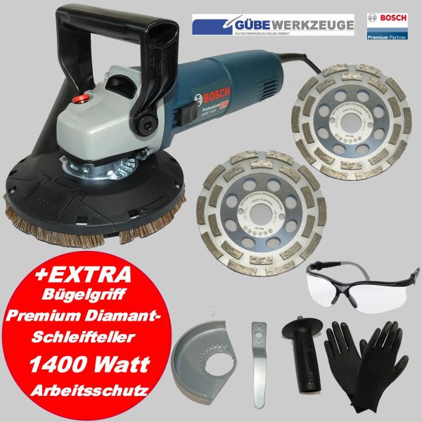 Betonschleifer/ Sanierungsfräse/Putzfräse/Bosch Winkelschleifer Set 1400W-125mm mit Bügel