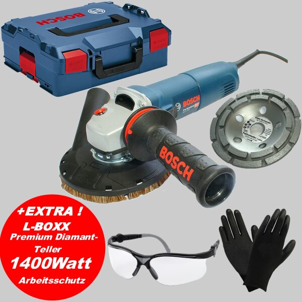 Betonschleifer /Sanierungsfräse/ Bosch   Winkelschleifer Set 125-1400Watt in Bosch L-Boxx