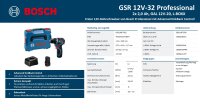 Bosch Akku Bohrschrauber GSR 12V-32 Professional 2x 2,0 Ah, GAL 12V-20, L-BOXX