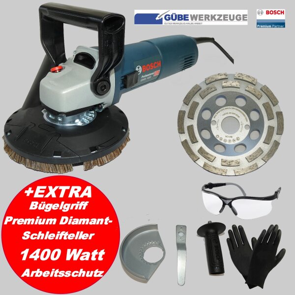 Betonschleifer /Sanierfräse/Putzfräse/Bosch Winkelschleifer Set 1400W-125mm mit Bügel