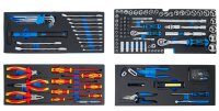 BGS Elektriker-Metall-Werkzeugkoffer | 3 Schubladen | mit 147 Werkzeugen